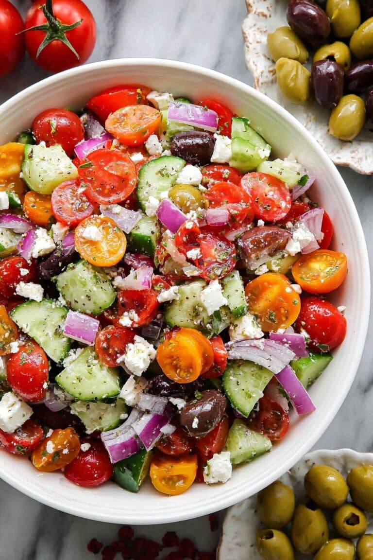 Fresh Greek Salad with Feta Recipe