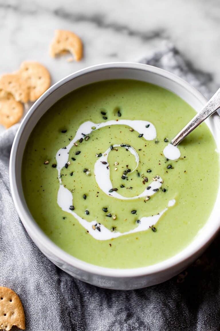 Creamy Broccoli Soup with Smoked Gouda Recipe