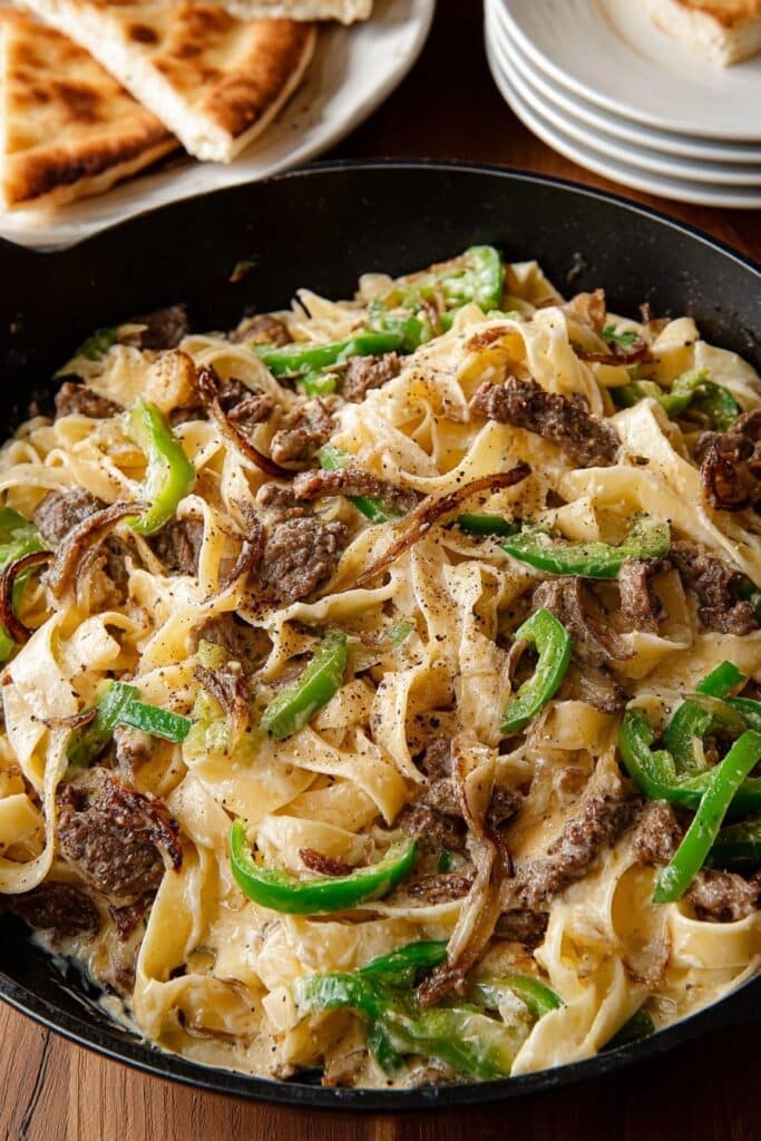 Philly Cheesesteak Pasta Recipe