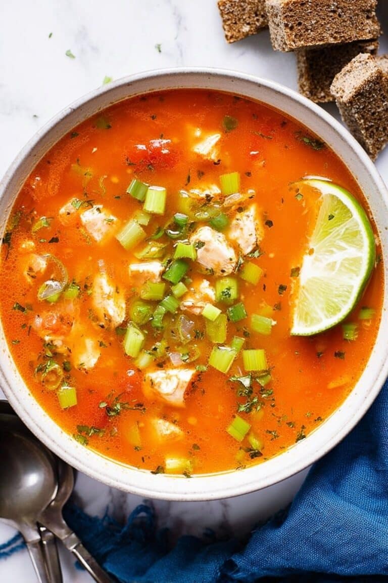 Cilantro Salmon Tomato Soup Recipe