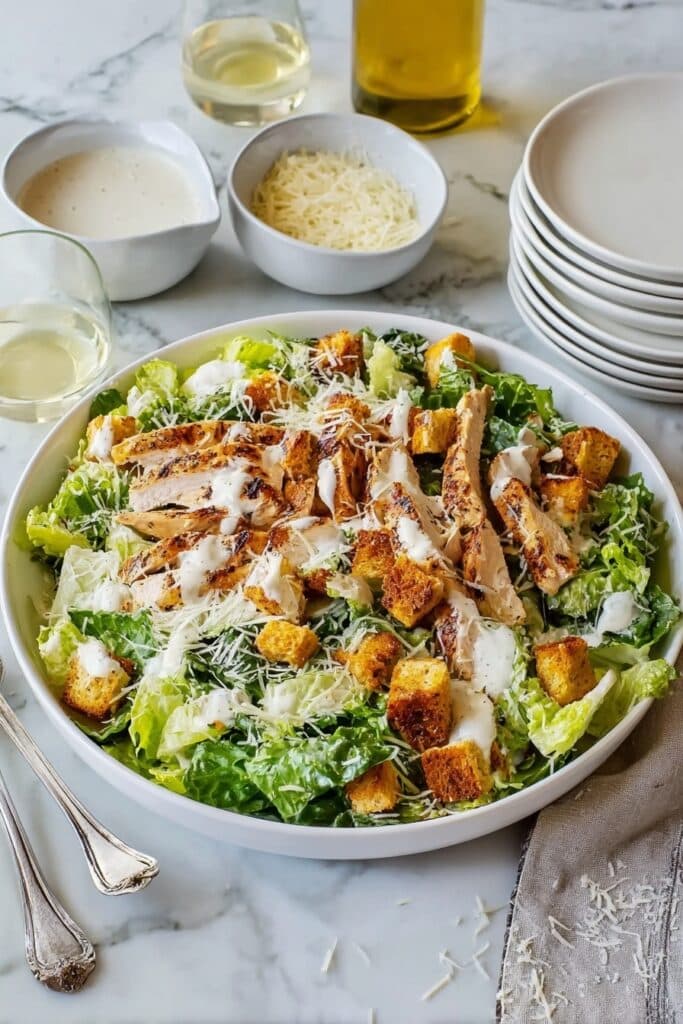 Ultimate Chicken Caesar Salad with Homemade Croutons Recipe