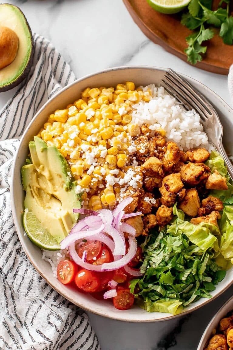 Street Corn Chicken Rice Bowls Recipe