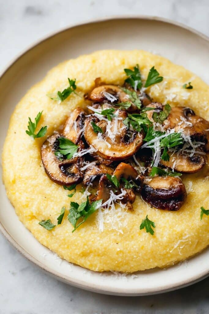 Creamy Mushroom Polenta Recipe