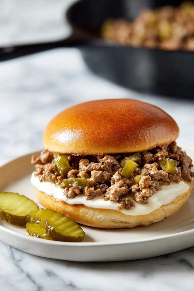 Cheesy Philly Cheesesteak Sloppy Joes Recipe