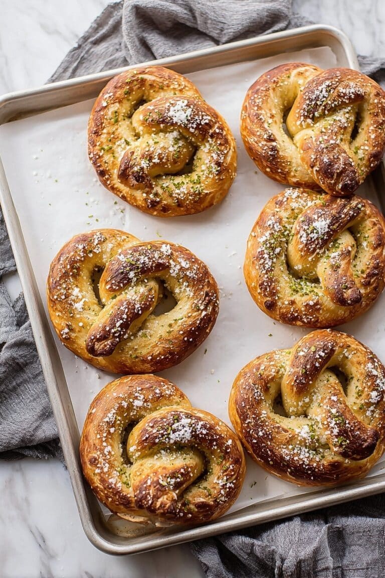 Garlic Parmesan Soft Pretzels Recipe
