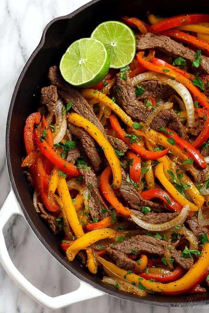 Beef Steak Fajitas with Peppers and Onions Recipe