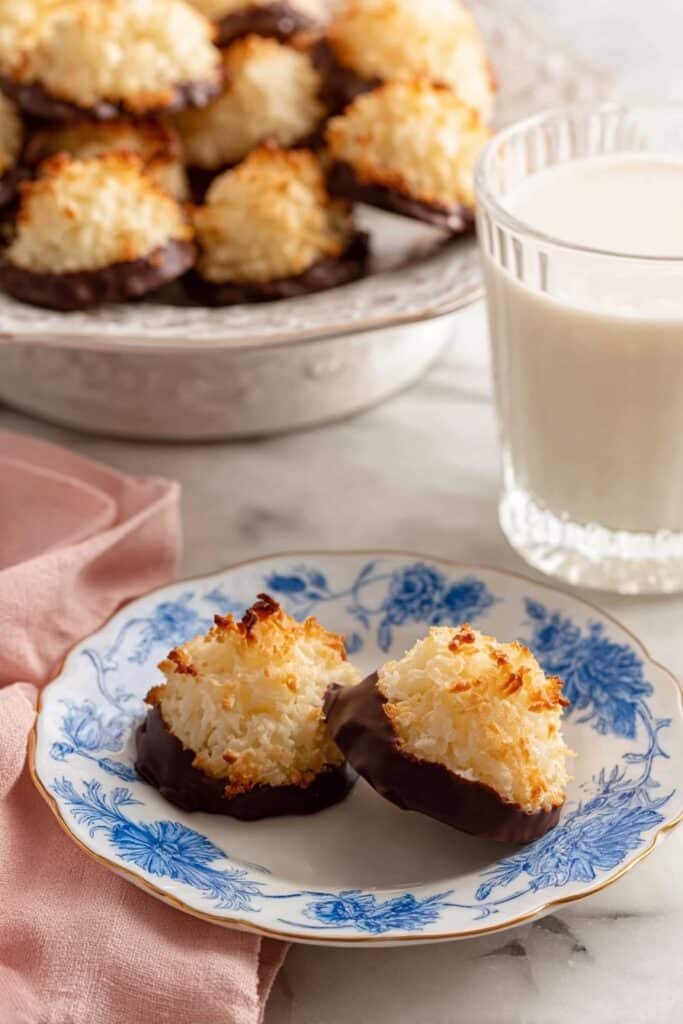 Chocolate-Dipped Coconut Macaroons Recipe