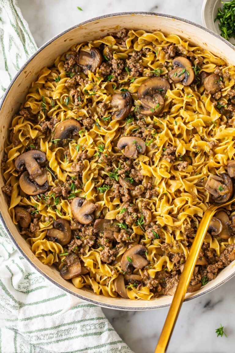 One-Pot Ground Beef Stroganoff Recipe