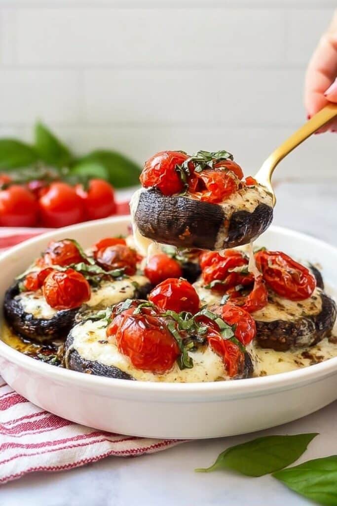 Caprese Stuffed Portobello Mushrooms Recipe