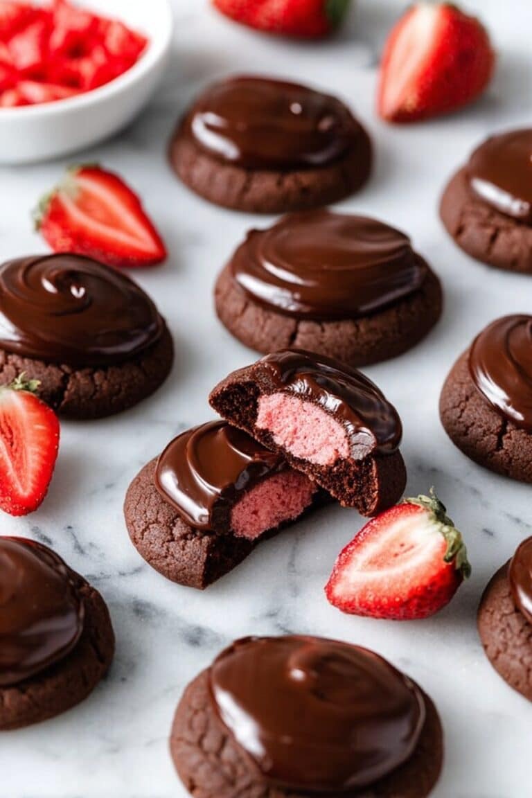 Chocolate Strawberry Cookies Recipe