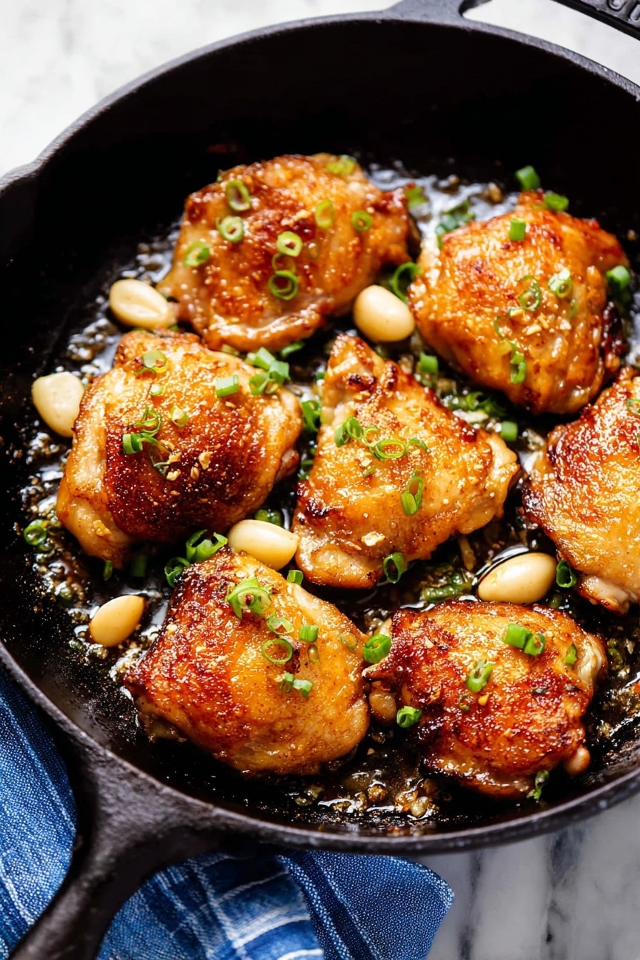 Honey Dijon Garlic Chicken Thighs Recipe