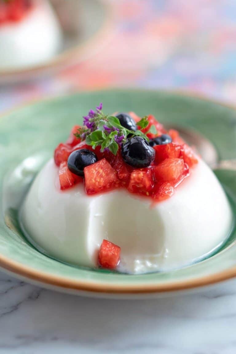 Greek Yogurt Panna Cotta with Thyme Berries Recipe