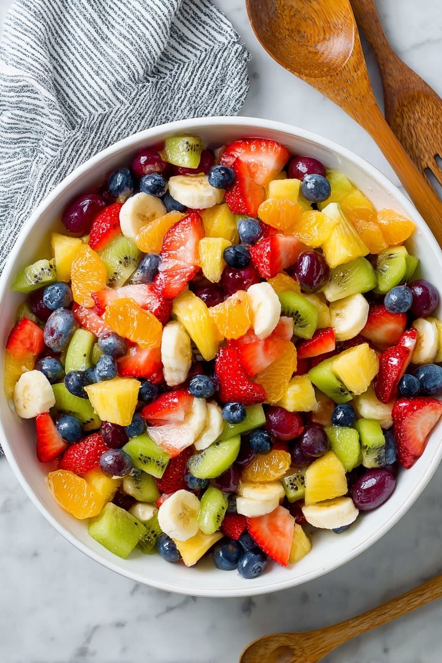 Rainbow Fruit Salad with Honey Lime Dressing Recipe