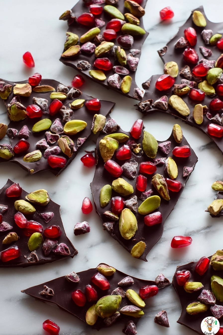 Chocolate Pomegranate Nut Bark Recipe