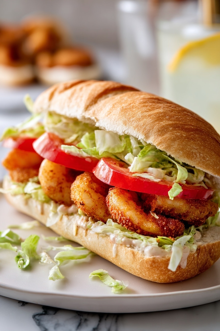 Crispy Shrimp Po Boy Sandwich Recipe