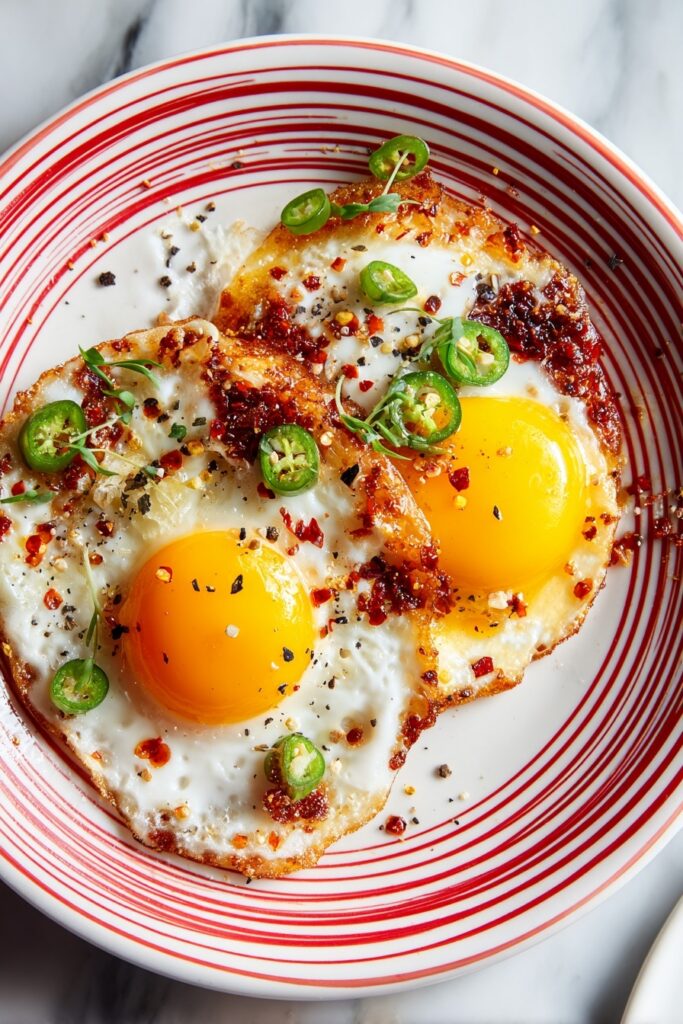 Spicy Chili Crisp Fried Eggs Recipe