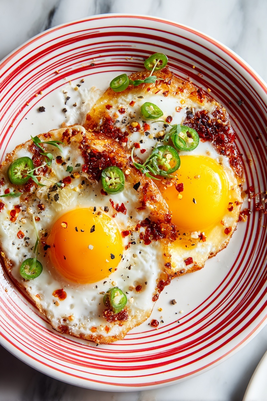 Spicy Chili Crisp Fried Eggs Recipe