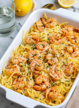 Baked Shrimp Scampi Pasta Recipe